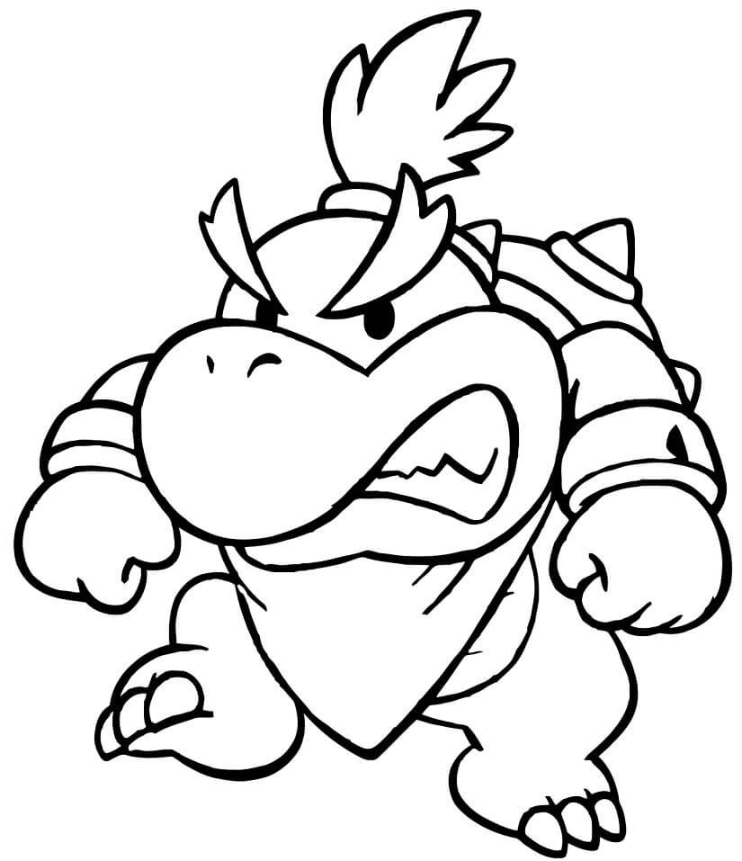 Il piccolo Bowser da colorare