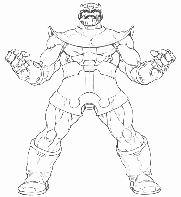 Il potere di Thanos da colorare