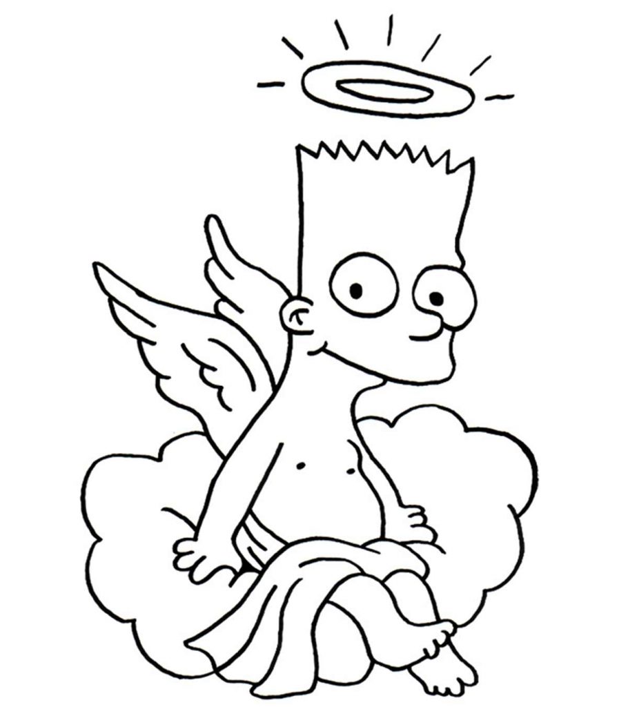 Il simpatico Bart Simpson da colorare
