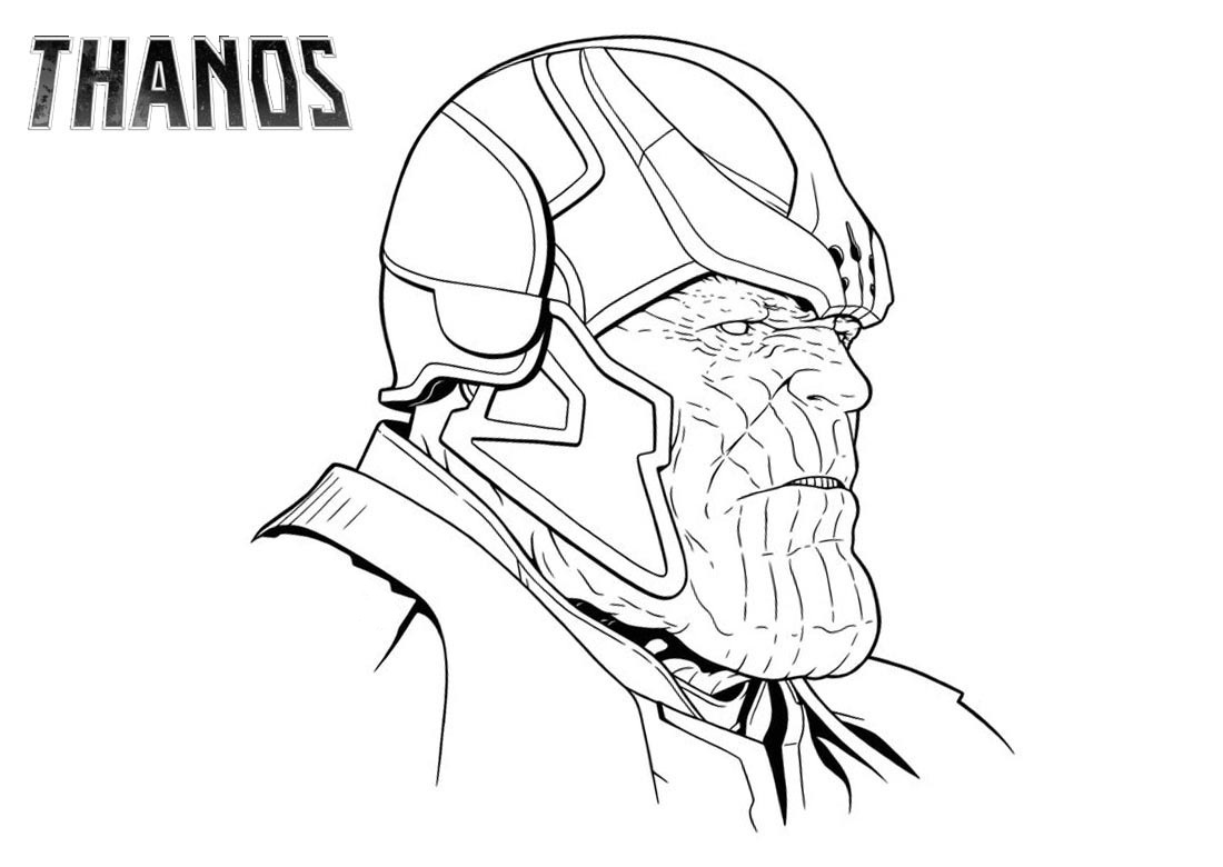 Il volto di Thanos da colorare