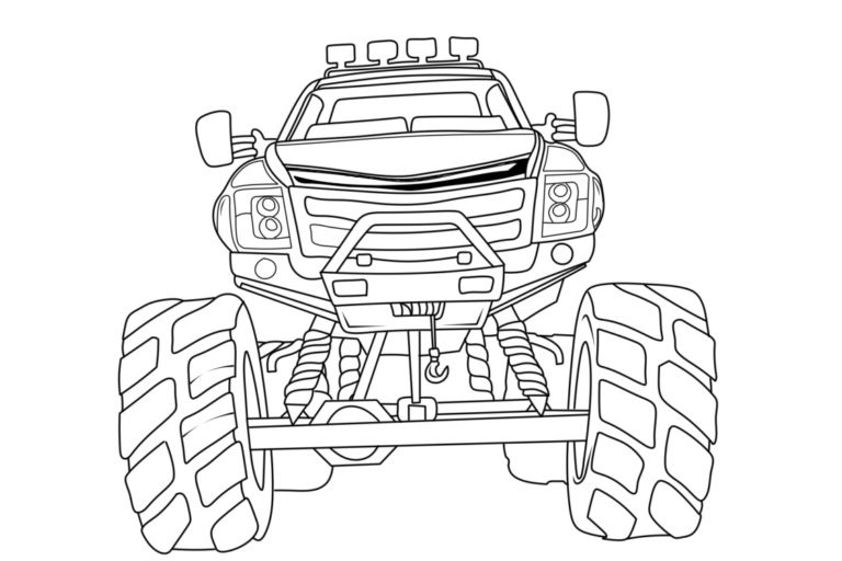 Immagine da colorare di Monster Truck 1 da colorare