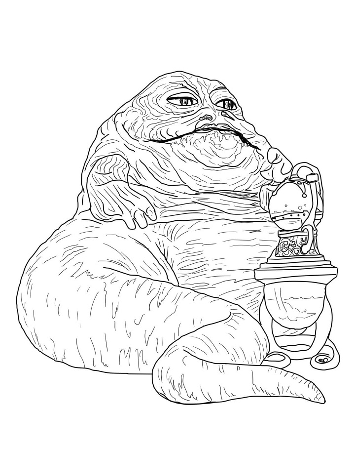 Jabba il Hutt da colorare