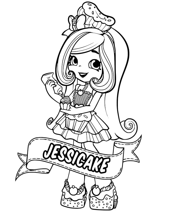 Jessicake Shopkins da colorare