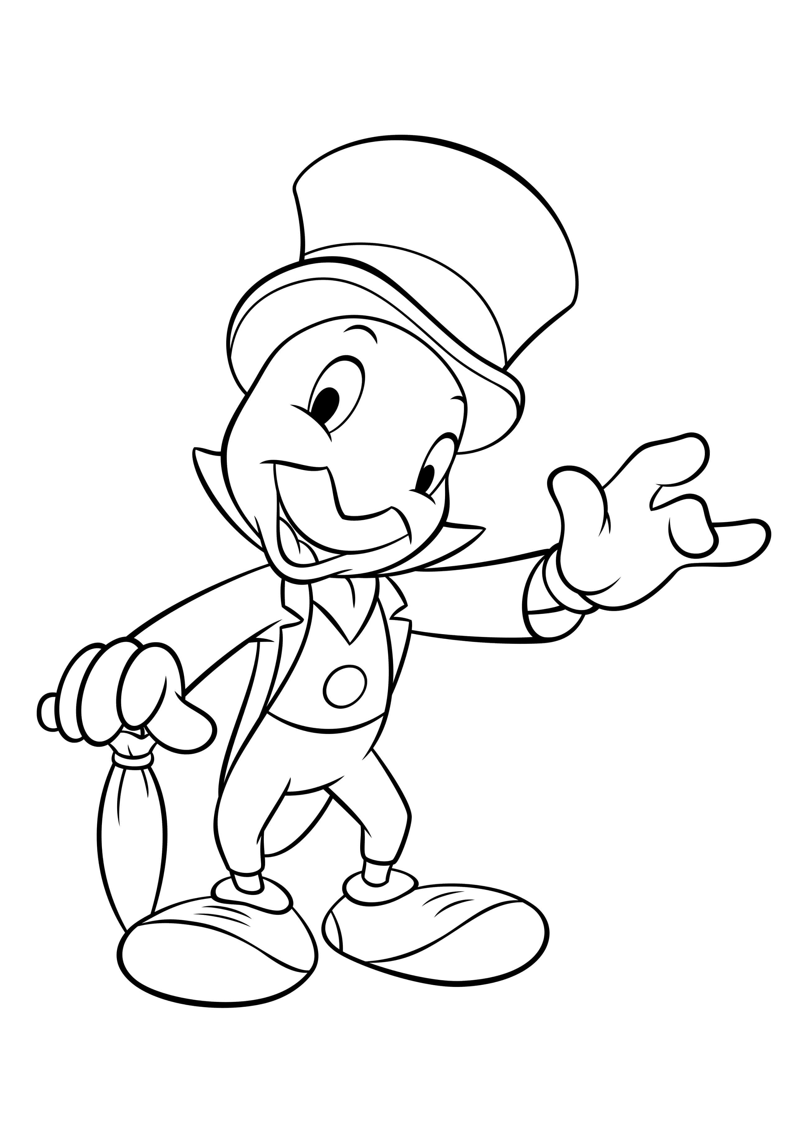 Jiminy Cricket ha Alzato La Mano da colorare