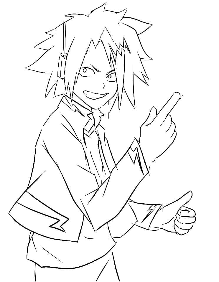 Kaminari Denki da My Hero Academia da colorare
