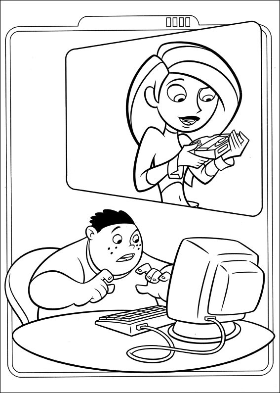 Kim Possible e Wade da colorare