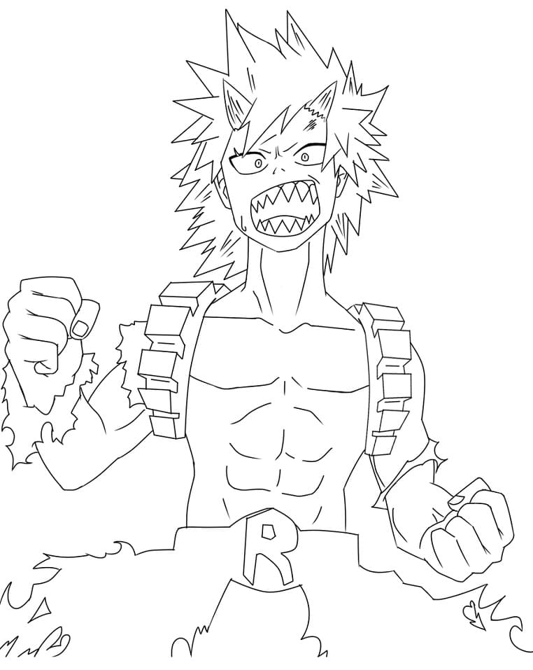 Kirishima Attacchi da colorare