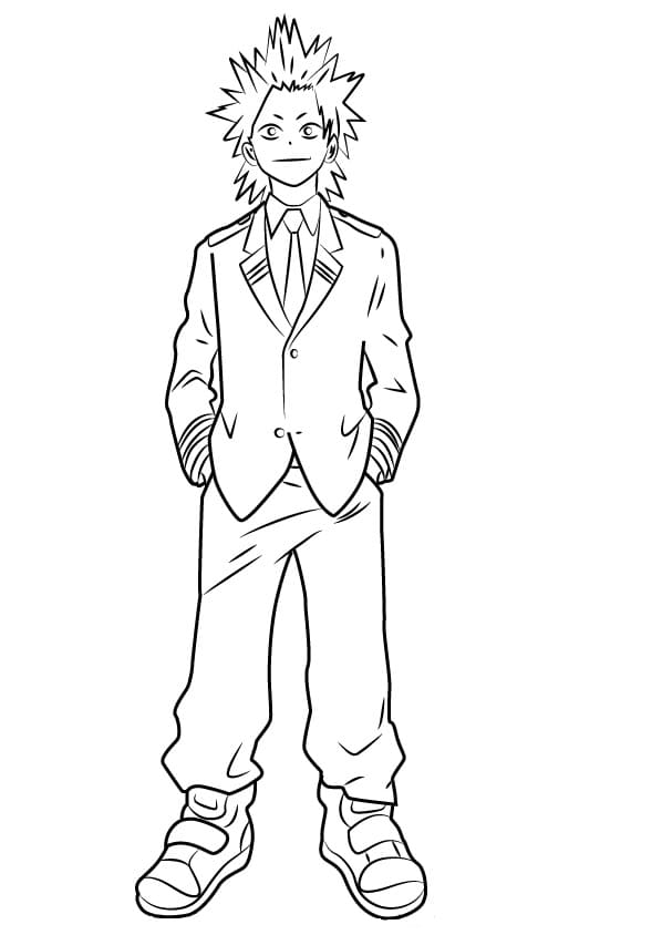 Kirishima In piedi da colorare