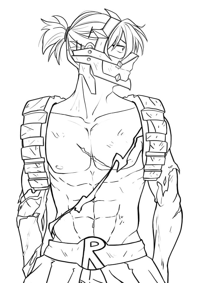 Kirishima Red Riot da colorare