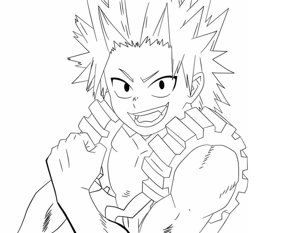 Kirishima Sorridente da colorare