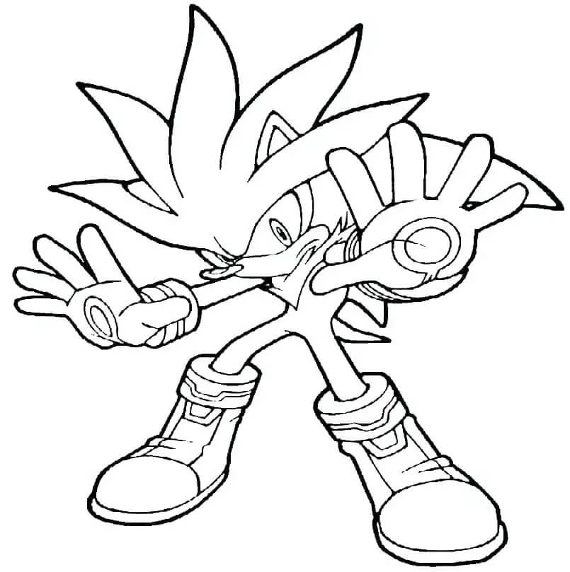 Knuckle del metallo Sonic da colorare