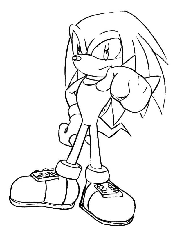 Knuckles l’Echidna stampabile 