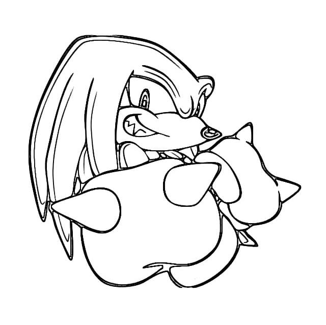 Knuckles l’echidna stampabile gratuitamente 