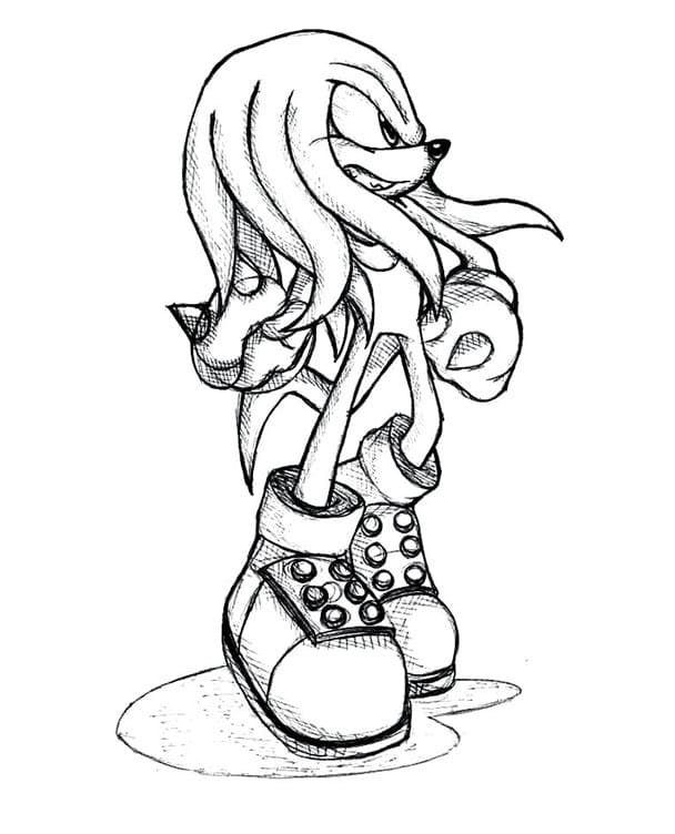 Knuckles lo schizzo di Echidna 