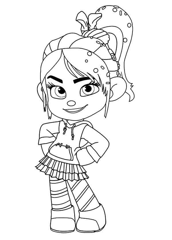 La carina Vanellope von Schweetz da colorare