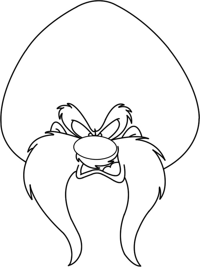 La faccia di Yosemite Sam da colorare