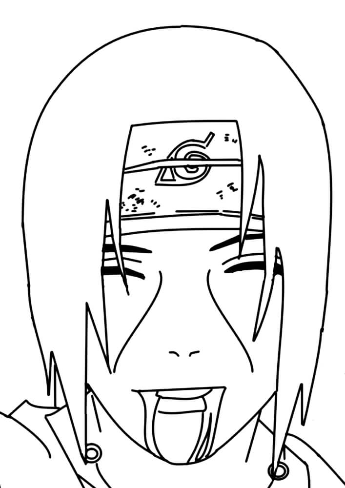 La Faccia Sorridente di Itachi da colorare