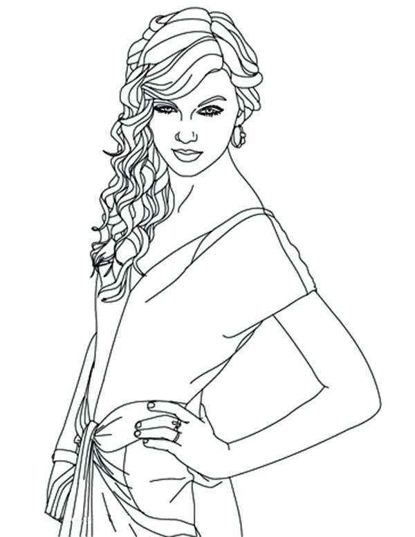 La seducente Taylor Swift da colorare