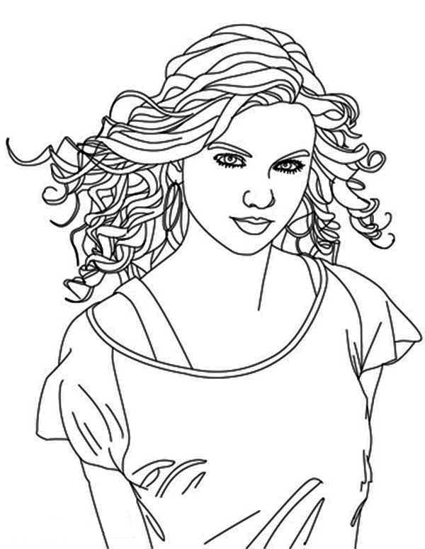 La sexy Taylor Swift da colorare