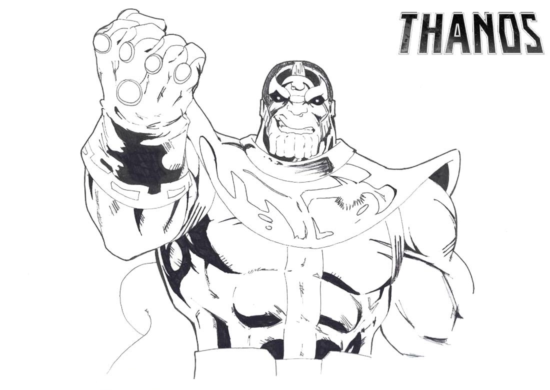 L'arrogante Thanos da colorare