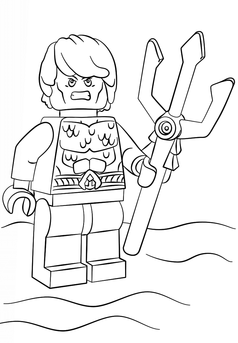 Lego DC Aquaman da colorare