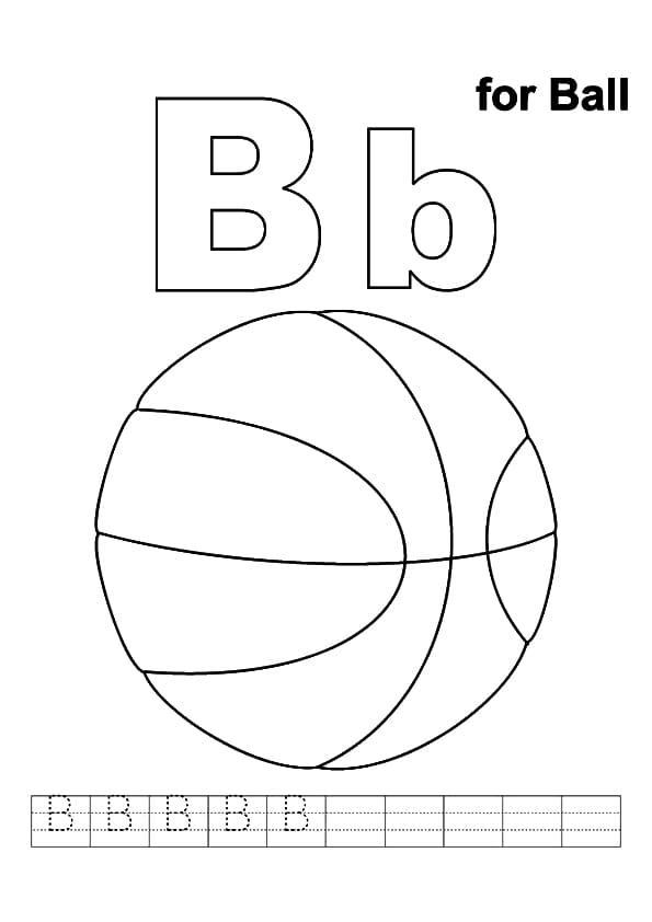 Lettera B come Ball da colorare