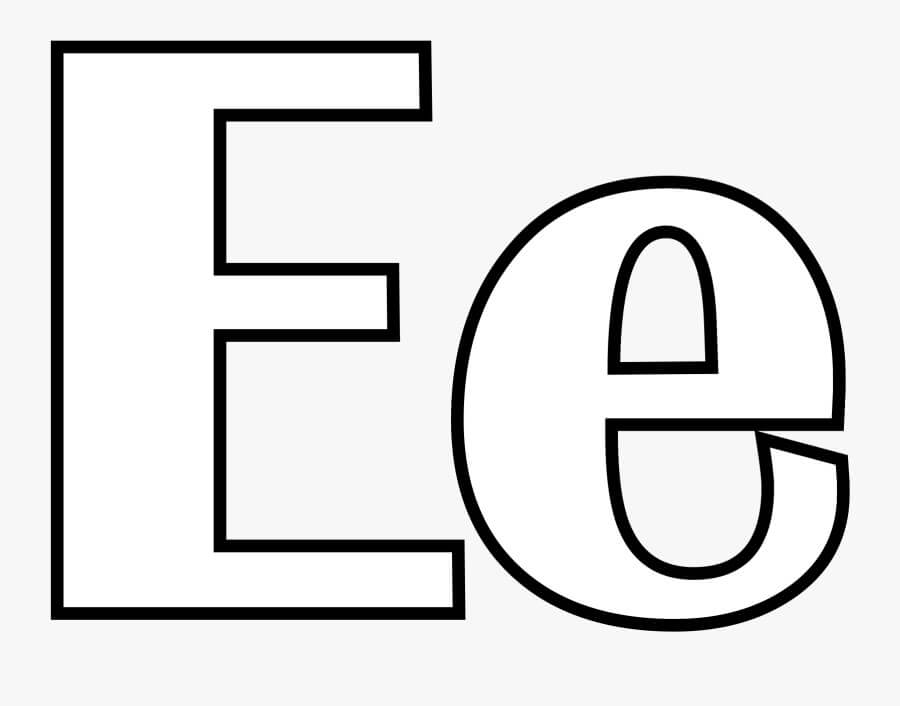 Lettera E da colorare