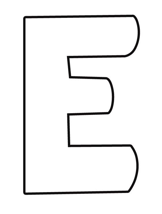 Lettera E facile da colorare