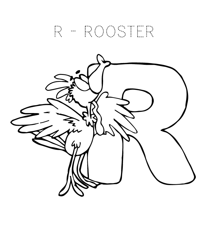 Lettera R 6 da colorare
