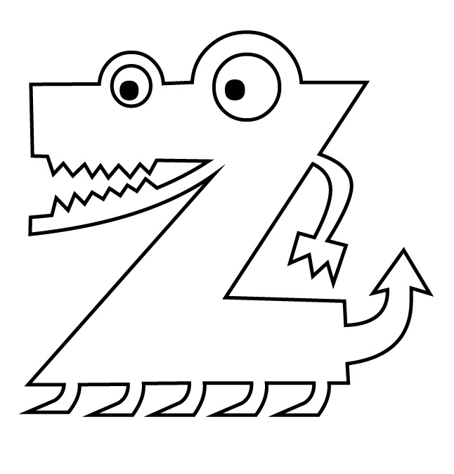 Letter Z coloring page 3 da colorare