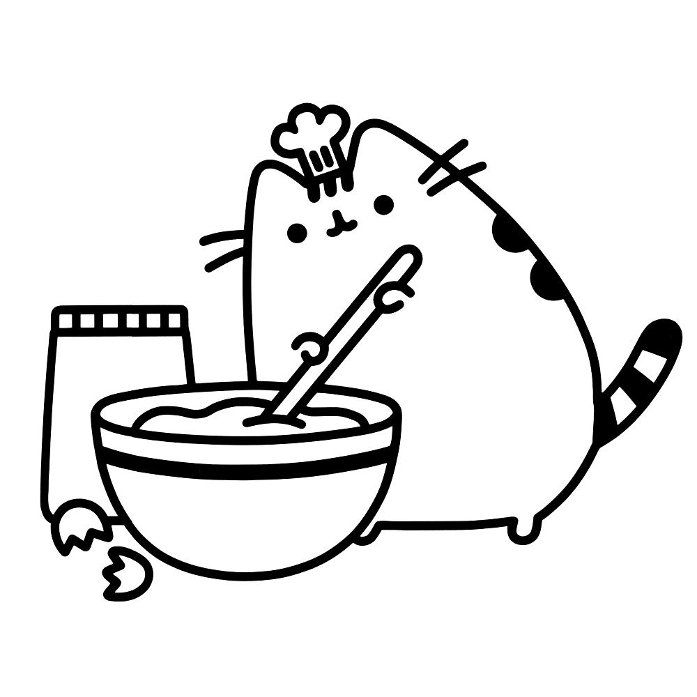 Lievito in polvere per Pusheen Mix da colorare