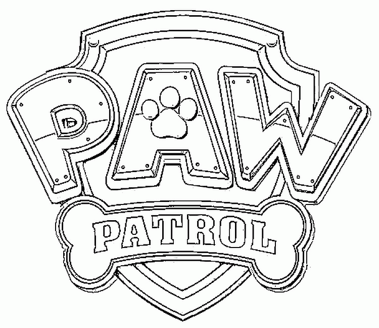 Logo Paw Patrol da colorare