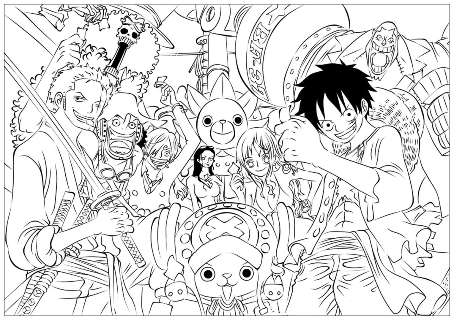 Luffy e Amici da colorare