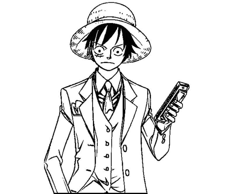 Luffy Gentile da colorare