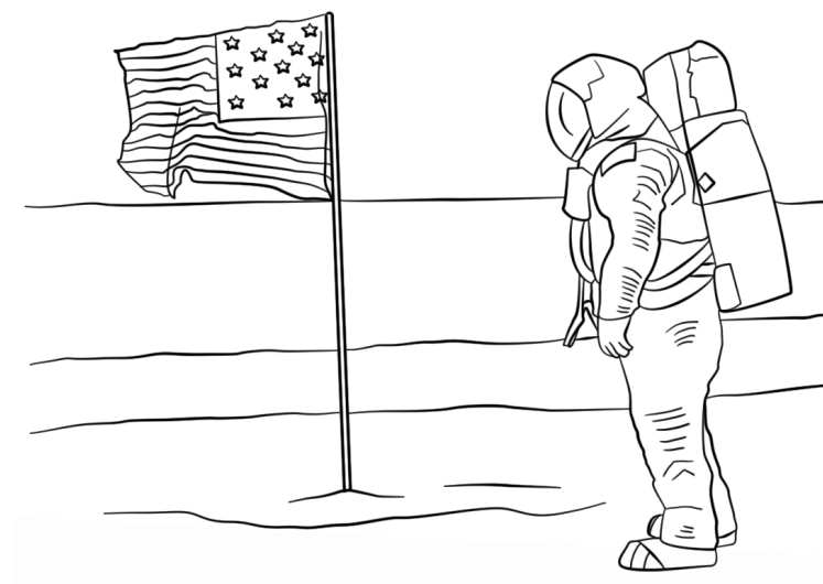 Astronauti da colorare