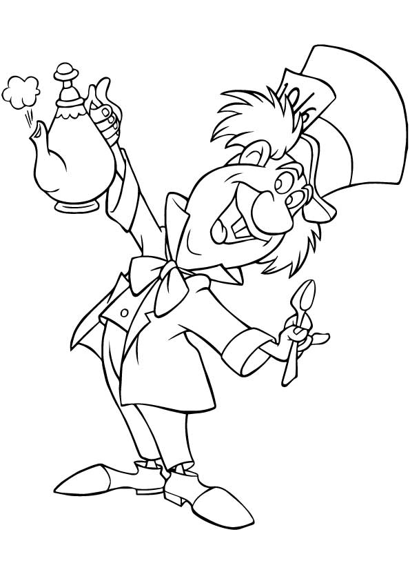Mad Hatter da colorare