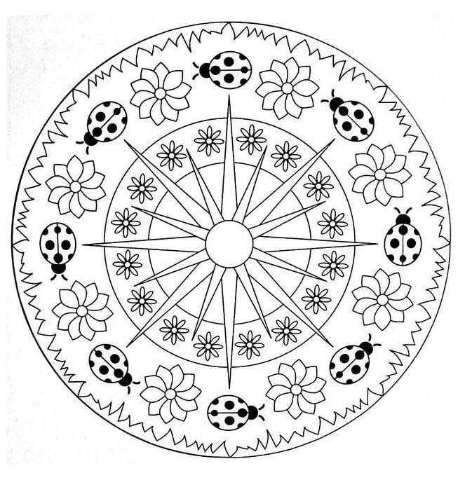 Mandala di Primavera da colorare