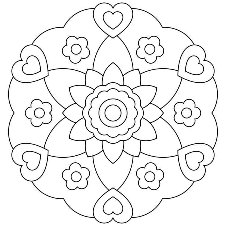 Mandala per ragazze da colorare