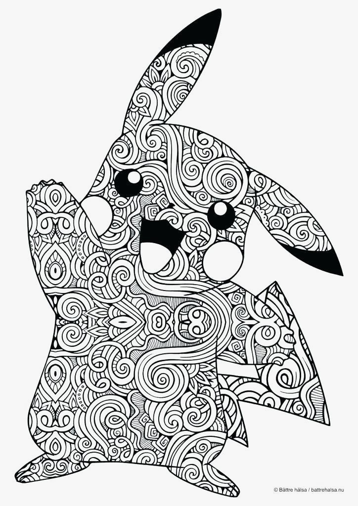 Mandala Pikachu da colorare