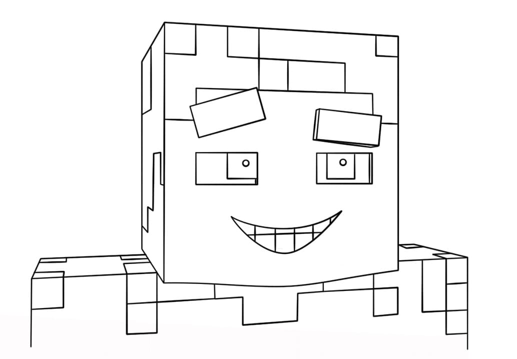 Minecraft Sorridente Steve da colorare