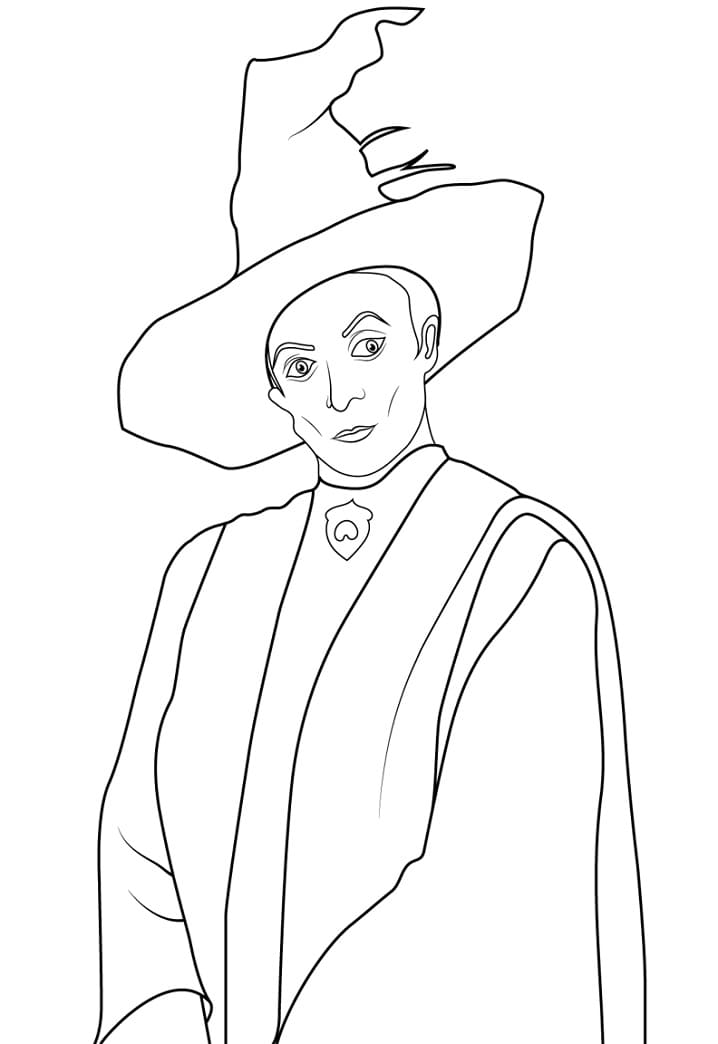 Minerva McGonagall di Harry Potter da colorare