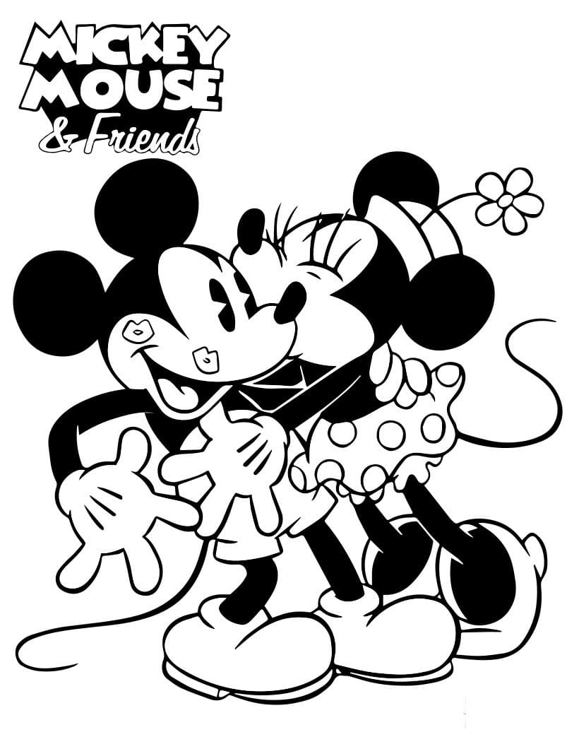 Minnie bacia Topolino 