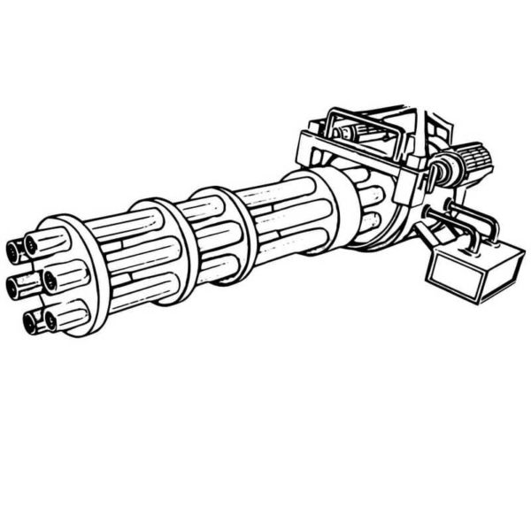 Mitragliatrice Minigan m134 da colorare