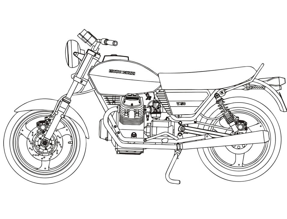 Moto Guzzi V50 da colorare