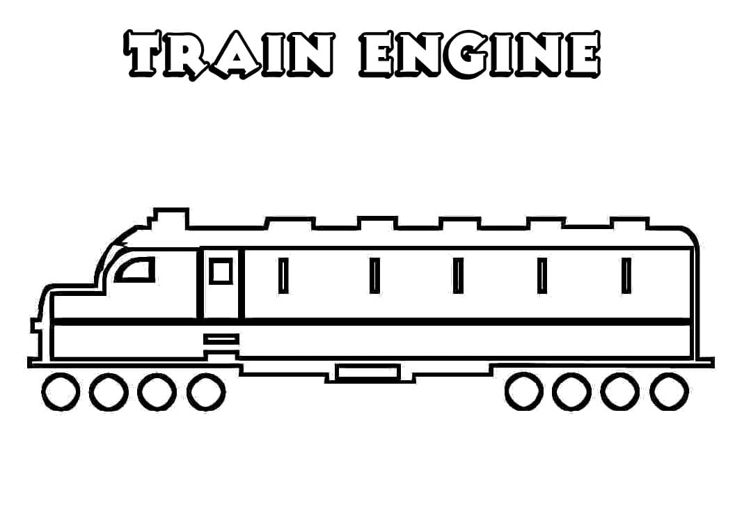 Motore del Treno Facile da colorare