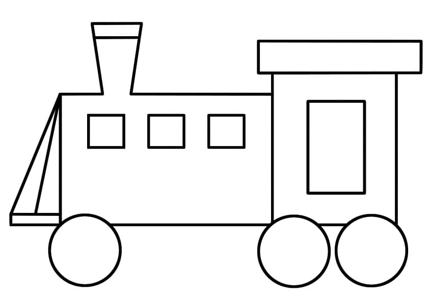 Motore del Treno Semplice da colorare