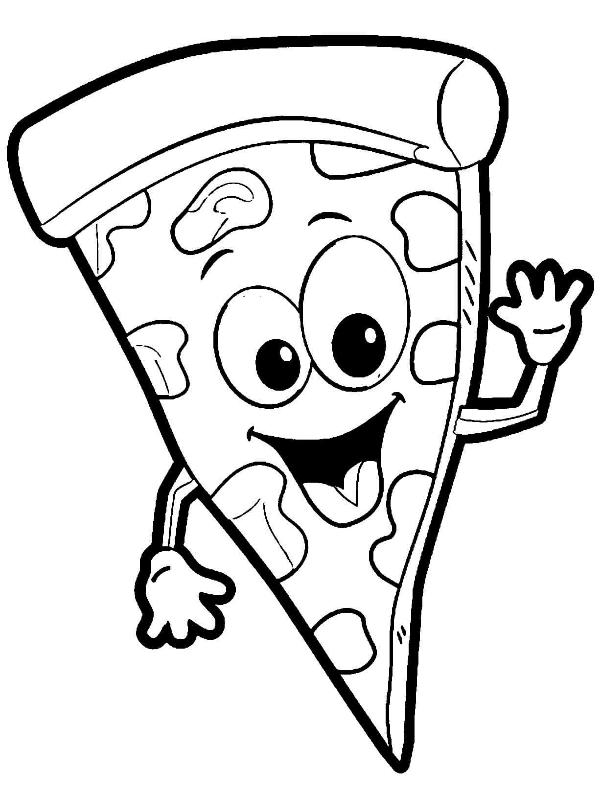 Mr. Pizza Divertente da colorare