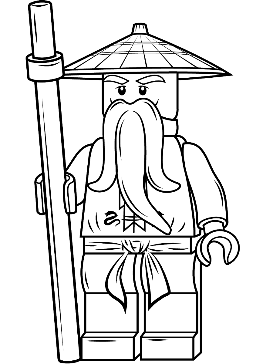 Ninjago Sensei Wu da colorare