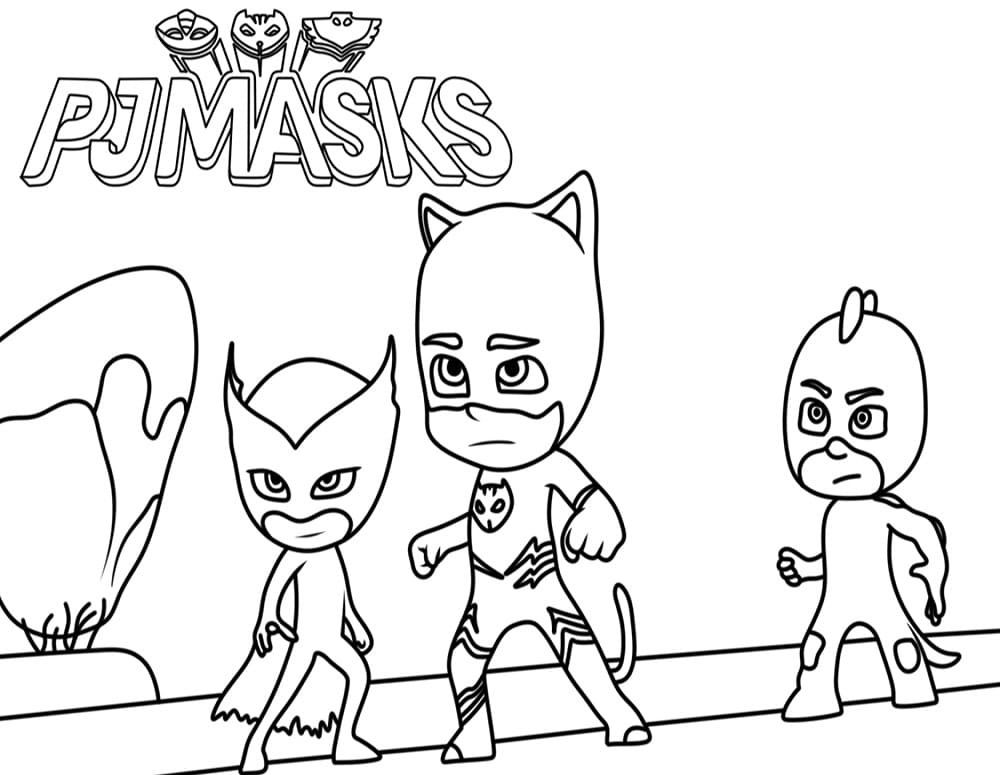 Normale squadra di PJ Masks da colorare