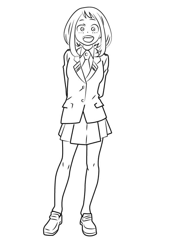 Ochaco Uraraka da My Hero Academia da colorare